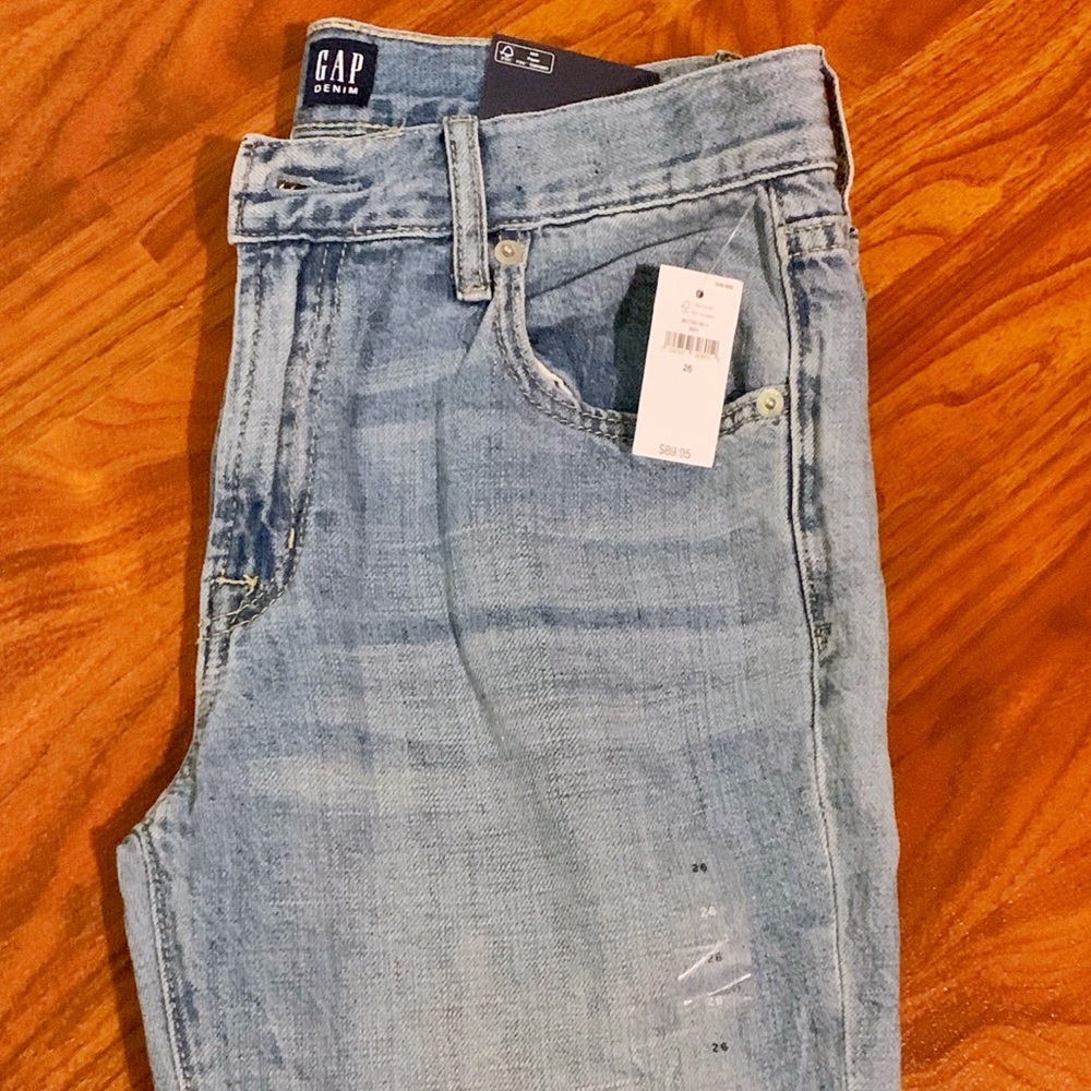 GAP Denim, Lightly Distressed, Light/Med-Wash